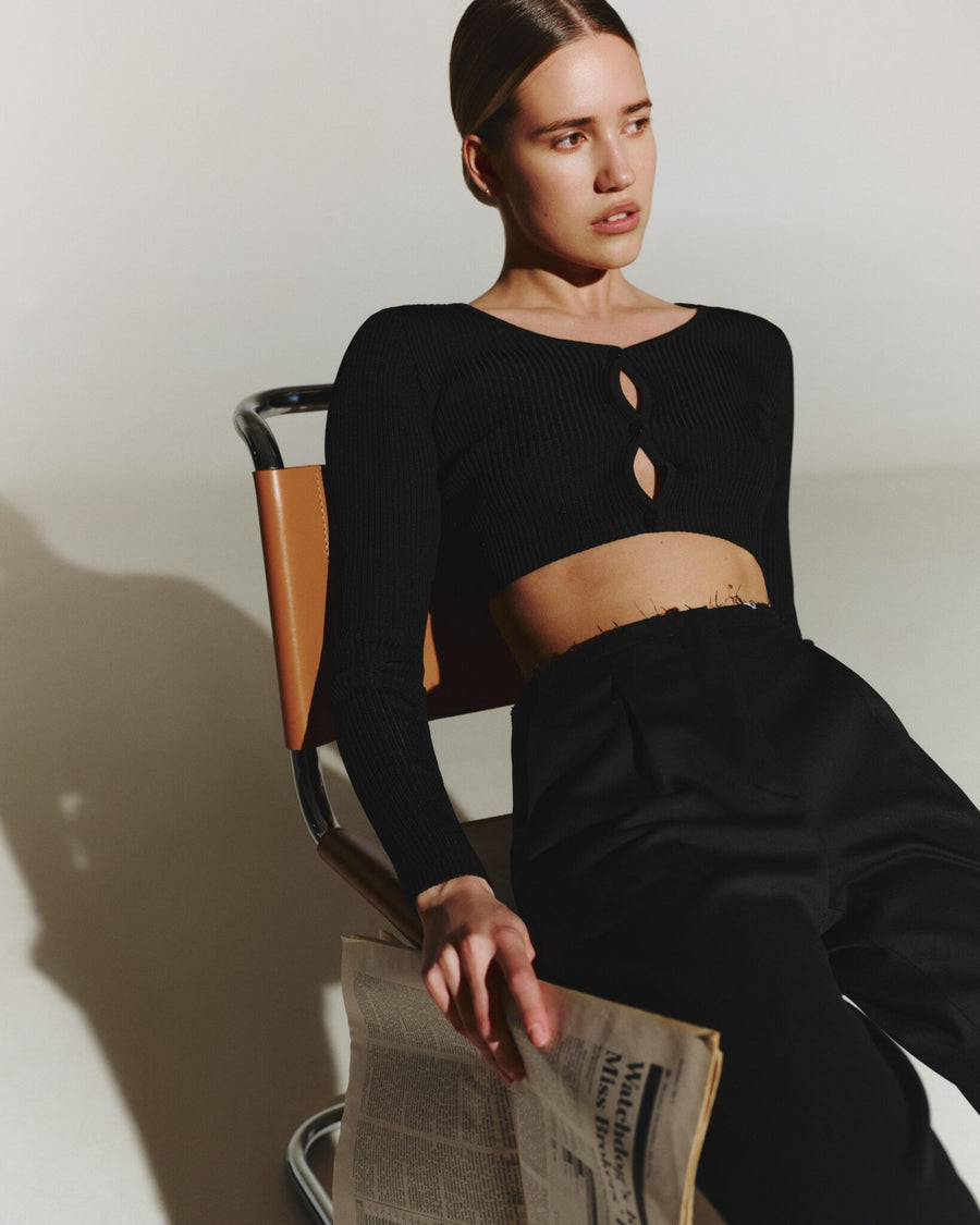 Kitty top in black